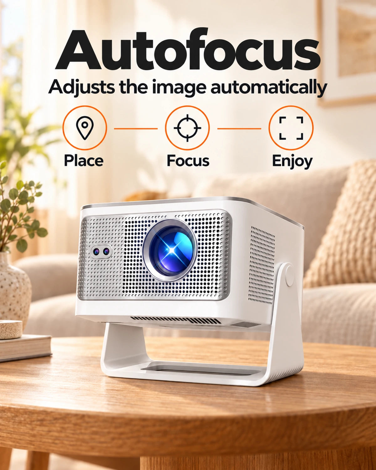 ProjektorLand Horizon Max projector – 600 ANSI lumens, native Full HD 1080p, autofocus, Android 14, Wi-Fi 6 and Bluetooth 5.4