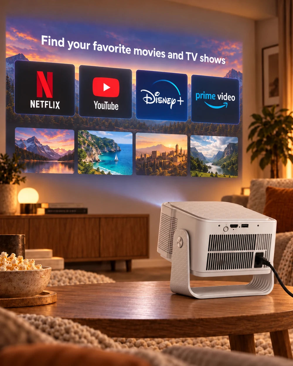 ProjektorLand Horizon Max projector – 600 ANSI lumens, native Full HD 1080p, autofocus, Android 14, Wi-Fi 6 and Bluetooth 5.4