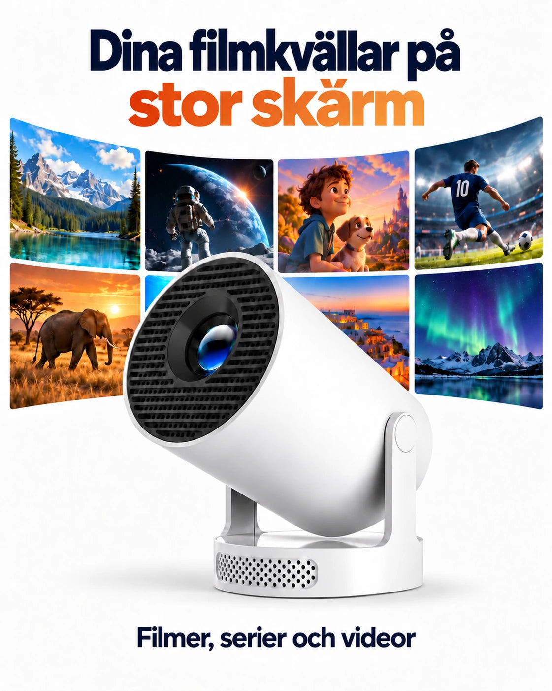 Videoprojektor 4K-kompatibel, 330 ANSI-lumen – Luma One, Wi-Fi 6 och Bluetooth 5.0
